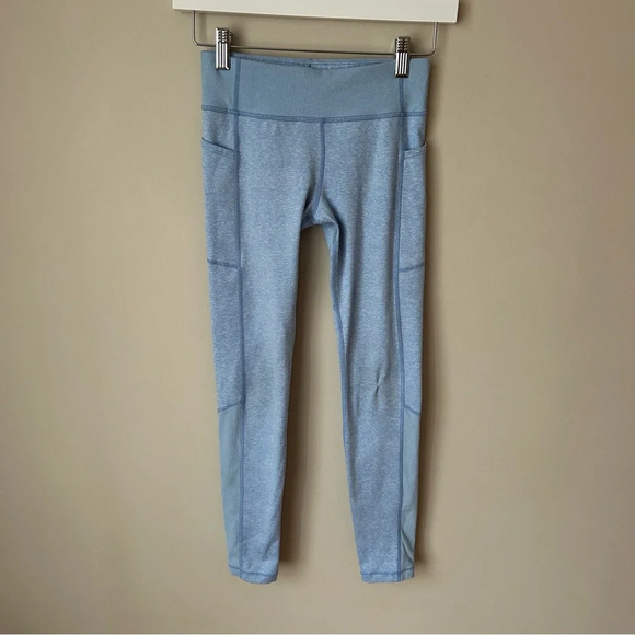 Athleta Girl Light Blue Heather Snowball Tight Active Leggings Size Large 12 - Picture 2 of 7